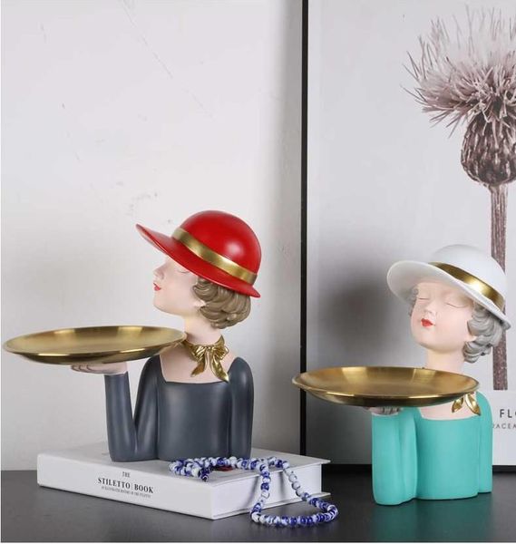 decorative objects & figurines modern luxury cute hat girl key storage tray resin accessories home livingroom deskdecoration coffee tabl
decorative objects & figurines modern luxury cute hat girl key storage tray resin accessories home livingroom deskdecoration coffee tabl