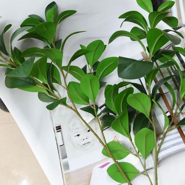 simulation rubber tree fake leaves green large plant decorative 10pcs flowers & wreaths
simulation rubber tree fake leaves green large plant decorative 10pcs flowers & wreaths