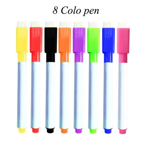 fridge magnets 8 pcs/lot colorful black whiteboard maker pen dry white board markers built in eraser magnetic erase
fridge magnets 8 pcs/lot colorful black whiteboard maker pen dry white board markers built in eraser magnetic erase