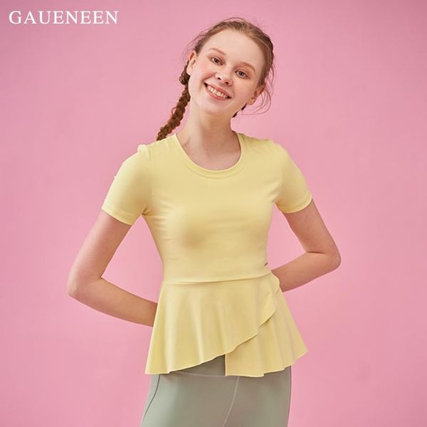 yoga outfit gaueneen women shockproof sportswear fitness ruffle short sleeve t-shirts female running workout gym sports
yoga outfit gaueneen women shockproof sportswear fitness ruffle short sleeve t-shirts female running workout gym sports