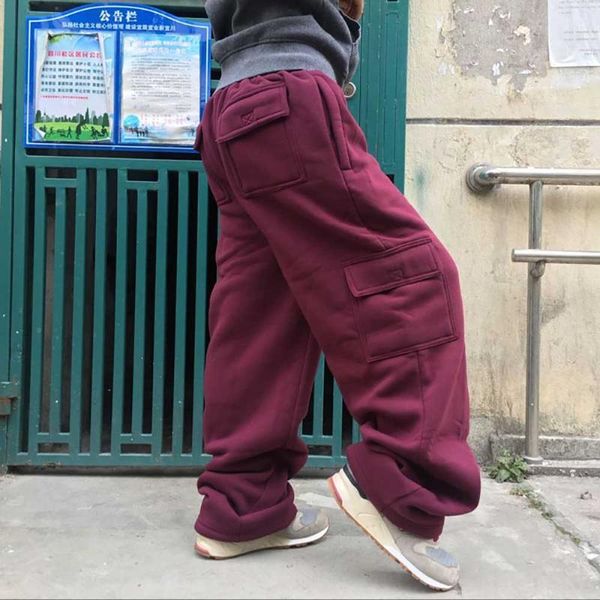 men's pants winter large size hip hop jogging loose wide leg wool casual elastic waist, Black
men's pants winter large size hip hop jogging loose wide leg wool casual elastic waist, Black