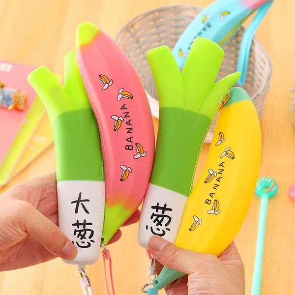 cute lovely silica gel pencil bag interesting simulation creative banana green chinese onion pen bags school office supplies
cute lovely silica gel pencil bag interesting simulation creative banana green chinese onion pen bags school office supplies