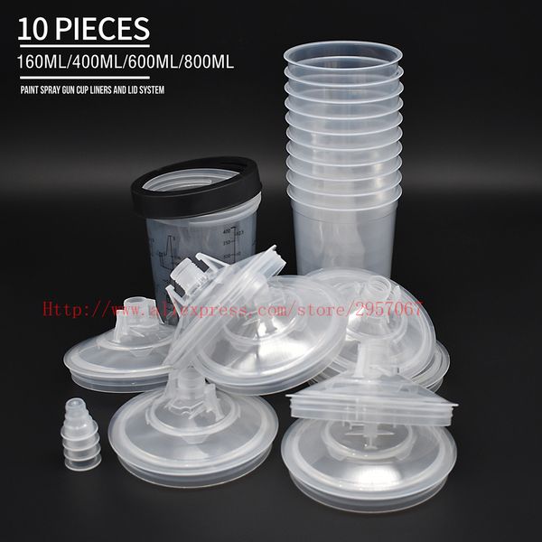 10pcs no cleaning cups paint mixing cup 160cc 400cc 600cc 800cc spray gun pps tanktype h/o quick cup paint cup adapter pot
10pcs no cleaning cups paint mixing cup 160cc 400cc 600cc 800cc spray gun pps tanktype h/o quick cup paint cup adapter pot