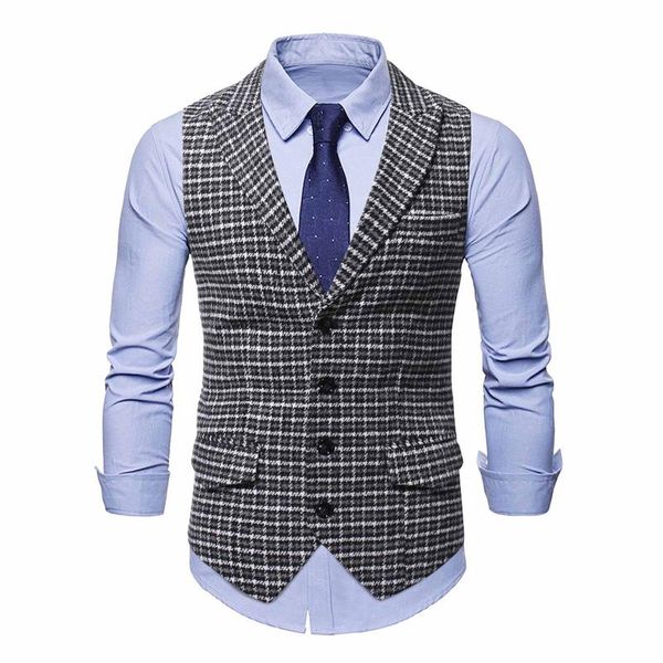 men's vests dress for men slim fits mens suit vest male plaid waistcoat gilet homme sleeveless formal business chaleco hombre, Black;white
men's vests dress for men slim fits mens suit vest male plaid waistcoat gilet homme sleeveless formal business chaleco hombre, Black;white