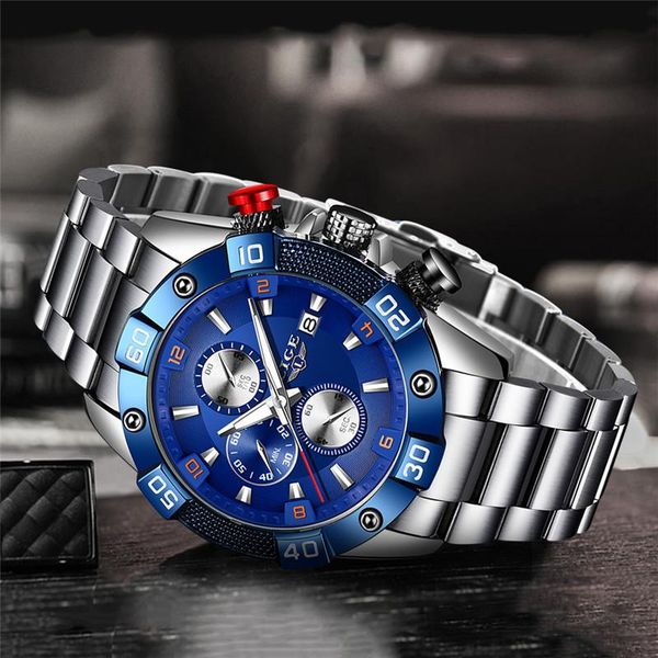 wristwatches fashion business quartz clock mens watches blue wrist watch for men all steel waterproof sport chronograph, Slivery;brown
wristwatches fashion business quartz clock mens watches blue wrist watch for men all steel waterproof sport chronograph, Slivery;brown