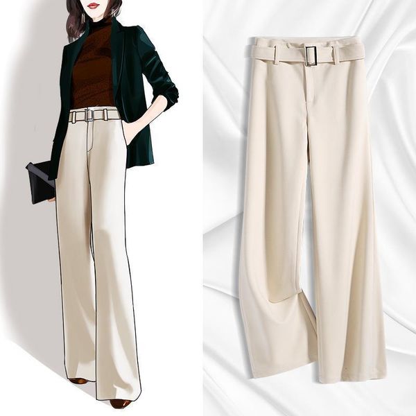 women autumn winter casual woolen straight pant lady oversize sashes high waist wide leg trouser female loose slim h29 women's pants &, Black;white
women autumn winter casual woolen straight pant lady oversize sashes high waist wide leg trouser female loose slim h29 women's pants &, Black;white
