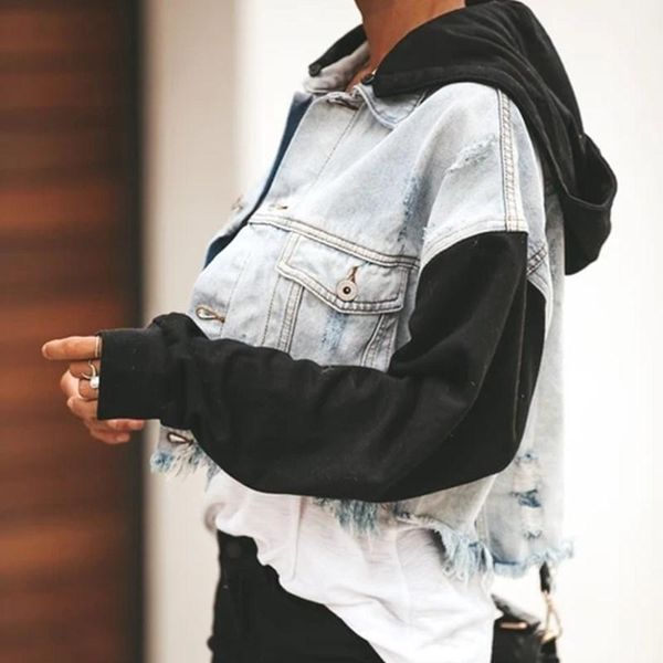women's jackets autumn women ripped patchwork denim vintage casual jean jacket long sleeve winter female coat streetwear plus size, Black;brown
women's jackets autumn women ripped patchwork denim vintage casual jean jacket long sleeve winter female coat streetwear plus size, Black;brown