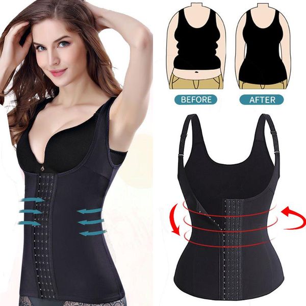 women's shapers women waist trainer underbust corset steel boned shapewear vest tummy control girdle body shaper cincher slimming tank, Black;white
women's shapers women waist trainer underbust corset steel boned shapewear vest tummy control girdle body shaper cincher slimming tank, Black;white