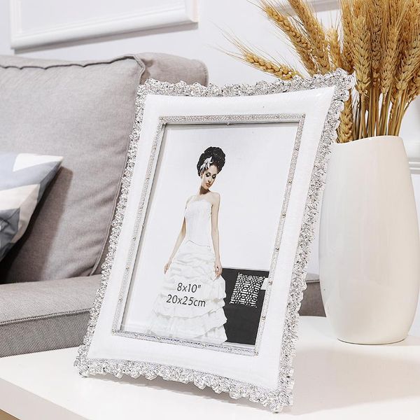 frames silver plated metal picture frame creative resin po with rose decors(white/10 inch)
frames silver plated metal picture frame creative resin po with rose decors(white/10 inch)