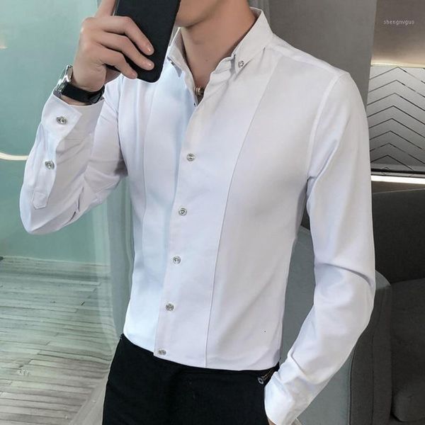 men's dress shirts 2021 casual long sleeve shirt men korean quality clothing slim fit -5xl british business white, White;black
men's dress shirts 2021 casual long sleeve shirt men korean quality clothing slim fit -5xl british business white, White;black