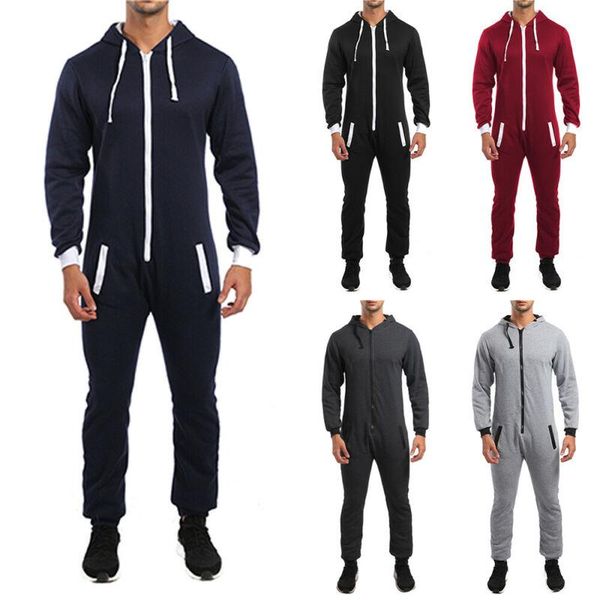 men's pants men jumpsuit warm bodysuit long sleeve zip up hooded playsuit rompers overall, Black
men's pants men jumpsuit warm bodysuit long sleeve zip up hooded playsuit rompers overall, Black