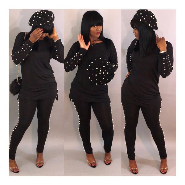 est pearls women two pieces suits o neck sleeves long t shirt tight pants fashion tracksuits casual outfits real samples, Gray
est pearls women two pieces suits o neck sleeves long t shirt tight pants fashion tracksuits casual outfits real samples, Gray