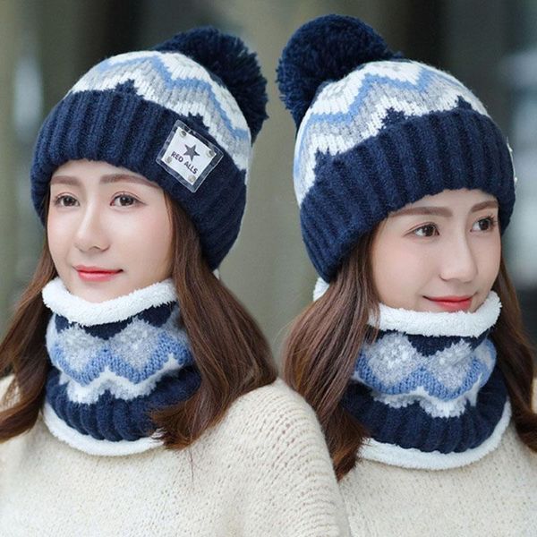 beanie/skull caps winter hats for women knitted hat scarf set thick warm femmes autumn skullies beanies lining pompoms ski outdoor riding ca, Blue;gray
beanie/skull caps winter hats for women knitted hat scarf set thick warm femmes autumn skullies beanies lining pompoms ski outdoor riding ca, Blue;gray