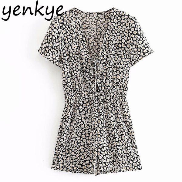 women's jumpsuits & rompers vintage floral print jumpsuit women lace up v neck short sleeve casual beach holiday summer romper playsuit, Black;white
women's jumpsuits & rompers vintage floral print jumpsuit women lace up v neck short sleeve casual beach holiday summer romper playsuit, Black;white