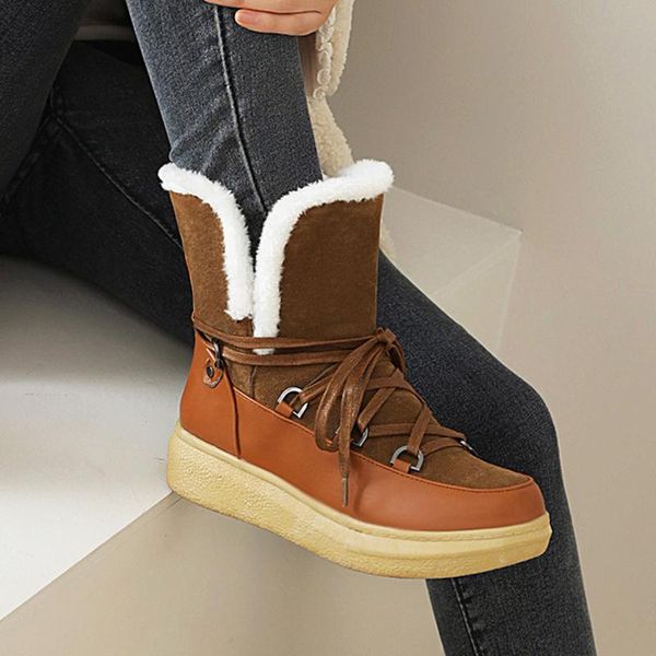 boots winter round toe shoes for woman consice brow cross lacing matin ankle big size 43, Black
boots winter round toe shoes for woman consice brow cross lacing matin ankle big size 43, Black