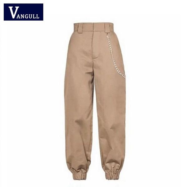 women's pants & capris vangull 2021 fashion chain women army black high waist loose streetwear cargo trousers street jogger sweatpants, Black;white
women's pants & capris vangull 2021 fashion chain women army black high waist loose streetwear cargo trousers street jogger sweatpants, Black;white