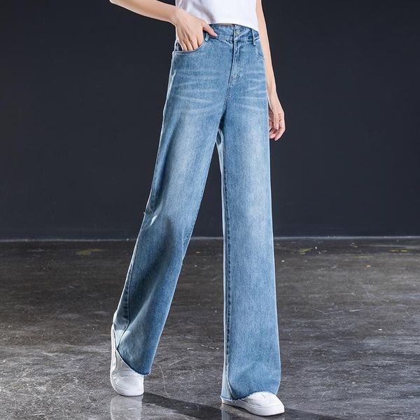 women's jeans women wide leg high waist est staight loose long pansts spring summer autumn casual lady trousers, Blue
women's jeans women wide leg high waist est staight loose long pansts spring summer autumn casual lady trousers, Blue