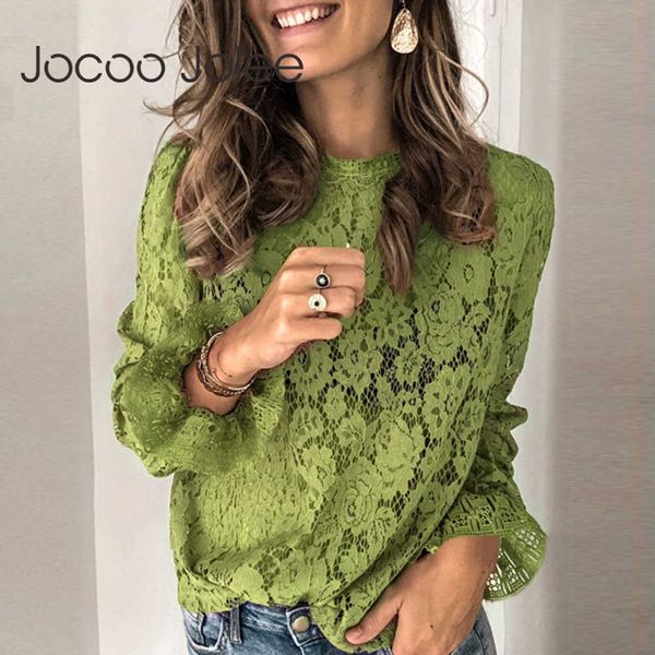 jocoo jolee women long sleeve lace shirt o neck hollow out loose blouses elegant solid flare sleeve autumn clothing 210619, White
jocoo jolee women long sleeve lace shirt o neck hollow out loose blouses elegant solid flare sleeve autumn clothing 210619, White