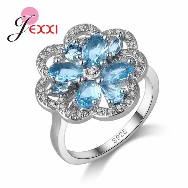 cluster rings exquisite female minimalism flower design 925 sterling silver blue austrian crystal for women birthday jewelry, Golden;silver
cluster rings exquisite female minimalism flower design 925 sterling silver blue austrian crystal for women birthday jewelry, Golden;silver
