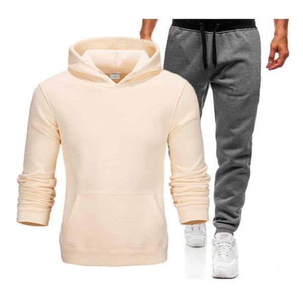 men's tracksuits 2021 hoodie set sportswear pullover wool sweatpants jogging sweatshirt, Gray
men's tracksuits 2021 hoodie set sportswear pullover wool sweatpants jogging sweatshirt, Gray