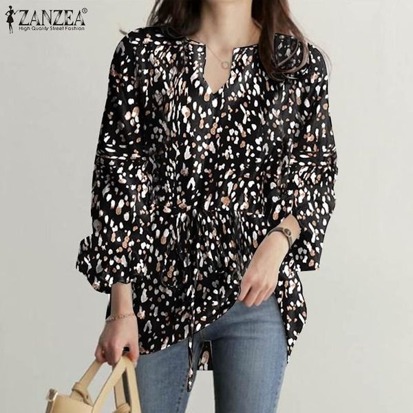 women's blouses & shirts zanzea autumn casual v neck blusa vintage baggy leopard printed elastic chemise long sleeve women full blouse, White
women's blouses & shirts zanzea autumn casual v neck blusa vintage baggy leopard printed elastic chemise long sleeve women full blouse, White