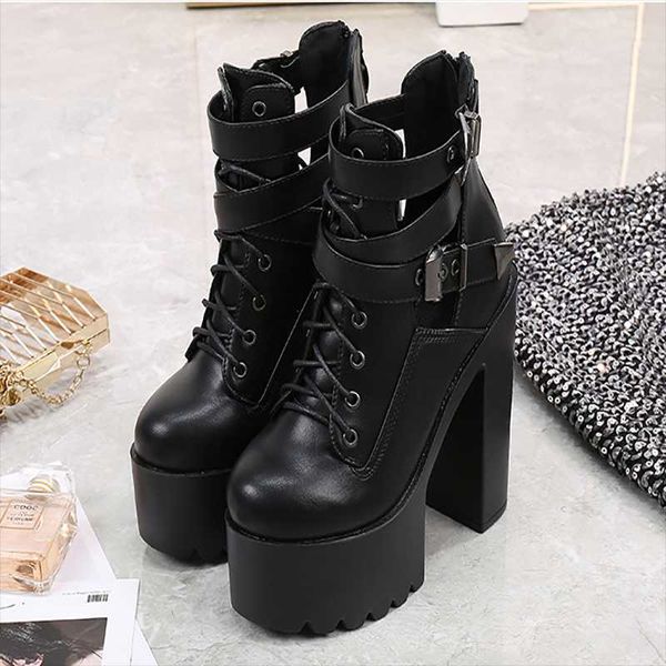 boots 2021 autumn winter super high heels ankle real s spot thick with belt buckle platform women shoes, Black
boots 2021 autumn winter super high heels ankle real s spot thick with belt buckle platform women shoes, Black