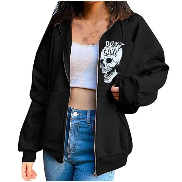 women's jackets y2k hoodies women skeleton gothic black zip up oversized sweatshirt punk skull harajuku hooded jacket streetwear outwea, Black;brown
women's jackets y2k hoodies women skeleton gothic black zip up oversized sweatshirt punk skull harajuku hooded jacket streetwear outwea, Black;brown