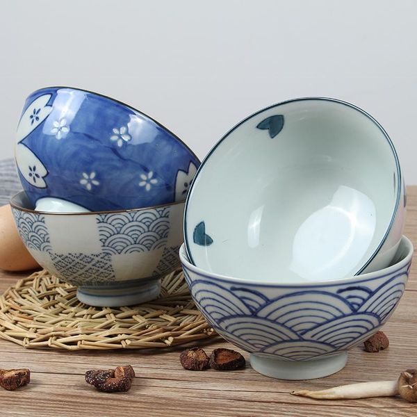 bowls japanese tableware blue and white porcelain bowl, ceramic bowl set, thick rice home eating
bowls japanese tableware blue and white porcelain bowl, ceramic bowl set, thick rice home eating