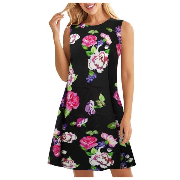 casual dresses design women's fashion flower printed dress round neck sleeveless loose tank mini party accessories gifts, Black;gray
casual dresses design women's fashion flower printed dress round neck sleeveless loose tank mini party accessories gifts, Black;gray