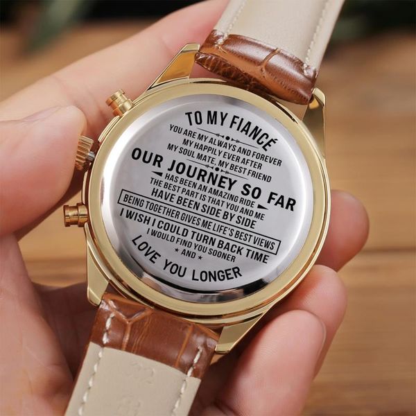 wristwatches to my fiance automatic quartz male engraved watches casual sports men wrist analog 24-hours calendarlove you lon, Slivery;brown
wristwatches to my fiance automatic quartz male engraved watches casual sports men wrist analog 24-hours calendarlove you lon, Slivery;brown