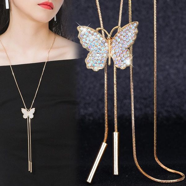 pendant necklaces vintage crystal butterfly long necklace for women all match sweater chain christmas gifts, Silver
pendant necklaces vintage crystal butterfly long necklace for women all match sweater chain christmas gifts, Silver