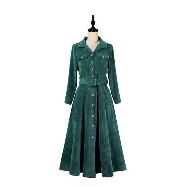 casual dresses dancing autumn long sleeve lapel single-breasted green dress for women elegant, Black;gray
casual dresses dancing autumn long sleeve lapel single-breasted green dress for women elegant, Black;gray