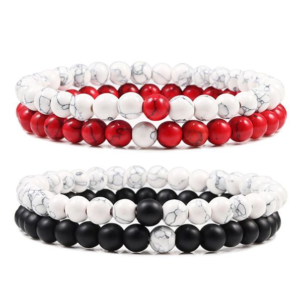 beaded, strands 2pcs/set couple bracelet 6mm natural stone beaded elastic distance bracelets bangles for men women friend jewelry gifts, Black
beaded, strands 2pcs/set couple bracelet 6mm natural stone beaded elastic distance bracelets bangles for men women friend jewelry gifts, Black