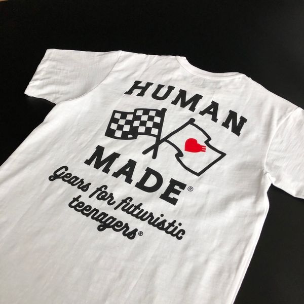 women's t-shirt humanmade pocket t-shirt embroidered run flag printing neck short sleeve human shirt, White
women's t-shirt humanmade pocket t-shirt embroidered run flag printing neck short sleeve human shirt, White