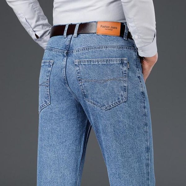 men's jeans straight man plus size casual fashion long pants denim trousers classic style high quality, Blue
men's jeans straight man plus size casual fashion long pants denim trousers classic style high quality, Blue