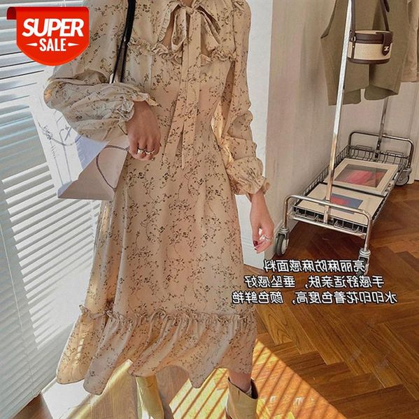 xiaoyujiang floral dress women's wooden ears design sense neckline tie mid-length skirt #gg6f, White;black
xiaoyujiang floral dress women's wooden ears design sense neckline tie mid-length skirt #gg6f, White;black