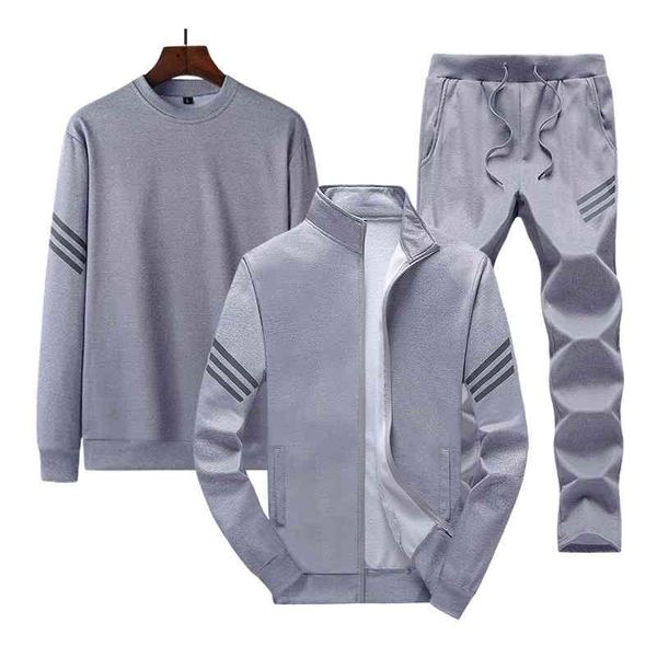 20 autumn and winter new three piece sweater men's casual suit 722 bottom coat + pants, Black 
20 autumn and winter new three piece sweater men's casual suit 722 bottom coat + pants, Black