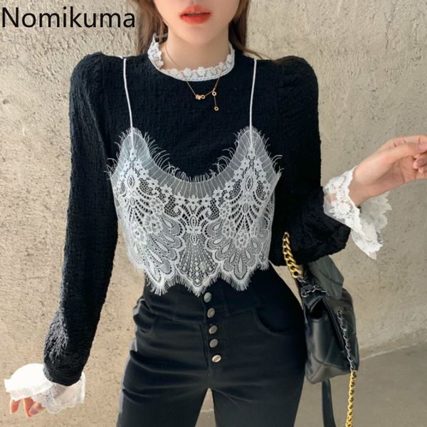 nomikuma lace patchwork blouse women fake two piece o neck long sleeve korean chic fashion shirts female blusas mujer 3d756 210514, White
nomikuma lace patchwork blouse women fake two piece o neck long sleeve korean chic fashion shirts female blusas mujer 3d756 210514, White