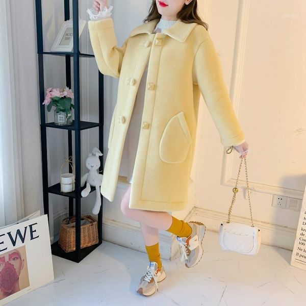 women's wool & blends bulochova women thick warm fur woolen overcoat female 2021 winter ladies single breasted straight long jacket coa, Black
women's wool & blends bulochova women thick warm fur woolen overcoat female 2021 winter ladies single breasted straight long jacket coa, Black