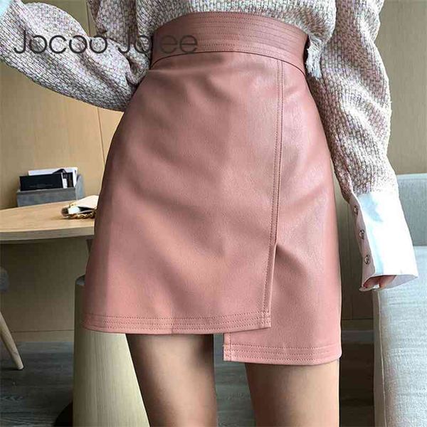 women summer pu leather y2k high waist irregular solid a-line buttocks mini skirt elegant party club 210416, Black
women summer pu leather y2k high waist irregular solid a-line buttocks mini skirt elegant party club 210416, Black