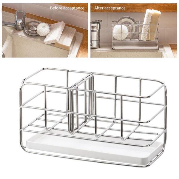 hooks & rails stainless steel brush sponge rustproof sink smooth with tray kitchen bathroom home toothpaste drain rack space saving
hooks & rails stainless steel brush sponge rustproof sink smooth with tray kitchen bathroom home toothpaste drain rack space saving