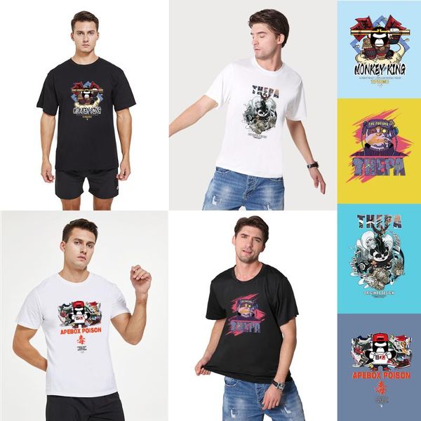 men's t-shirts high street hip-hop trend monkey loose print short-sleeved t-shirt half-sleeved tshirt cotton tee, White;black
men's t-shirts high street hip-hop trend monkey loose print short-sleeved t-shirt half-sleeved tshirt cotton tee, White;black