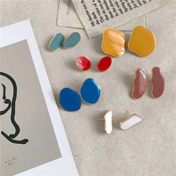 stud design simple irregular earring colorful drop oil geometric vintage 6 pairs per set fashion jewelry for women, Golden;silver
stud design simple irregular earring colorful drop oil geometric vintage 6 pairs per set fashion jewelry for women, Golden;silver