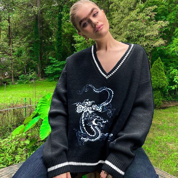 women's loose long sved sweater, v-neck sweater, clothing, single line dign, warmth prervation, autumn and winter products, 2020, White;black
women's loose long sved sweater, v-neck sweater, clothing, single line dign, warmth prervation, autumn and winter products, 2020, White;black