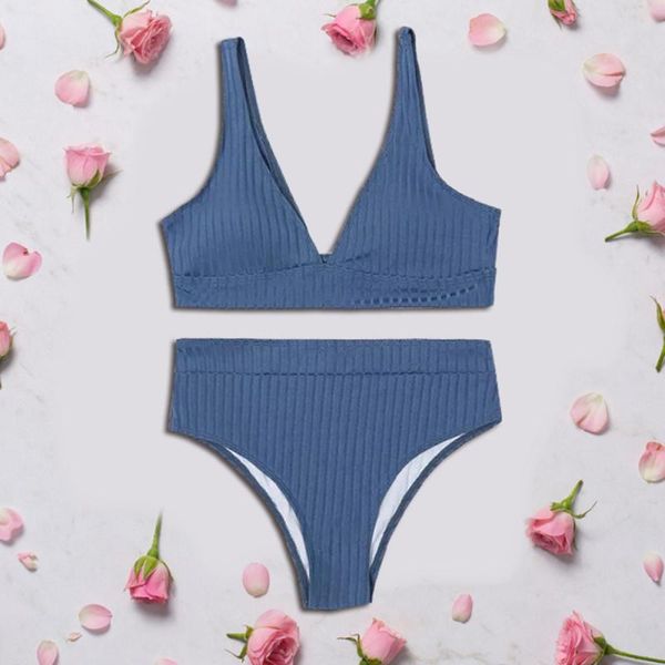 women's swimwear solid bikini 2021 summer swimsuit women 2 pieces high waist push up ribbed strap bathing suit biquini brazilian biki, White;black
women's swimwear solid bikini 2021 summer swimsuit women 2 pieces high waist push up ribbed strap bathing suit biquini brazilian biki, White;black