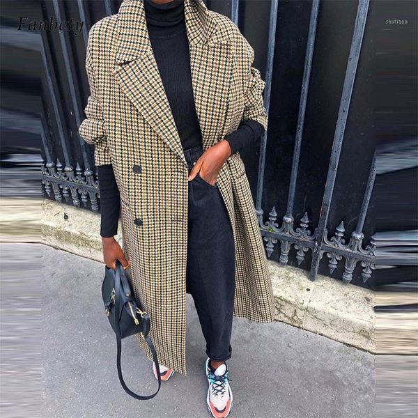 women's wool & blends fashion office lady solid lapel blend coat autumn winter vintage long sleeve pocket loose overcoat jacket cardiga, Black
women's wool & blends fashion office lady solid lapel blend coat autumn winter vintage long sleeve pocket loose overcoat jacket cardiga, Black