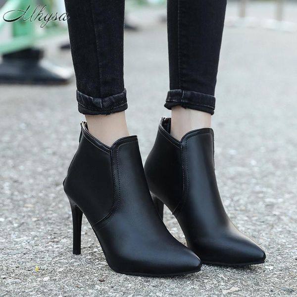 boots 2021 autumn winter pointed toe women's short high heel back zipper warm fashion women d1602, Black
boots 2021 autumn winter pointed toe women's short high heel back zipper warm fashion women d1602, Black