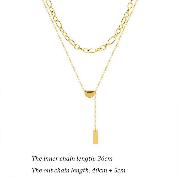 chains stainless steel necklace for women designer multi layer charms pendants fashion jewelry gold chain accesories gift 2021, Silver
chains stainless steel necklace for women designer multi layer charms pendants fashion jewelry gold chain accesories gift 2021, Silver