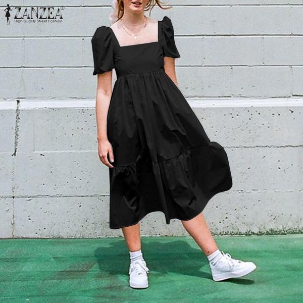 women's blouses & shirts fashion square collar ruffled tunic sundress 2021 spring zanzea women half lantern sleeve vestidos beach, White
women's blouses & shirts fashion square collar ruffled tunic sundress 2021 spring zanzea women half lantern sleeve vestidos beach, White