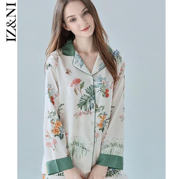 and autumn period the long sleeve pajamas iizzini ice silk printed chinese wind yellow roses leisurewear suit women's sleepwear, Black;red
and autumn period the long sleeve pajamas iizzini ice silk printed chinese wind yellow roses leisurewear suit women's sleepwear, Black;red